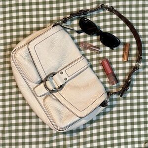 Coach Cream Leather Shoulder Bag